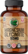 Load image into Gallery viewer, PURE LAB VITAMINS Magnesium Glycinate (120 veg caps)