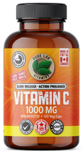 Load image into Gallery viewer, Vitamin C supplement bottle with label on a white background