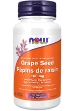 Load image into Gallery viewer, NOW Grape Seed Extract with Vit C & Calcium (100 mg - 100 vcaps)