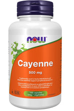 Load image into Gallery viewer, NOW Cayenne (500 mg - 100 caps)