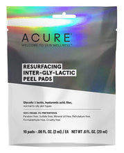 Load image into Gallery viewer, ACURE Resurf. Inter-gly-lactic Peel Pads (10 Count)