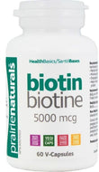 PRAIRIE NATURALS Biotin ( 5,000 Mcg - 60 veg caps )