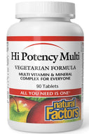 NATURAL FACTORS Hi Potency Multi Vegetarian Formula (90 tabs)