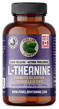 Load image into Gallery viewer, Bottle of Pure Lab Vitamins L-Theanine supplement on a white background
