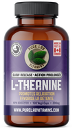 Brown supplement bottle with purple label on a white background