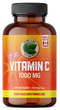 Load image into Gallery viewer, Vitamin C supplement bottle with orange label on a white background
