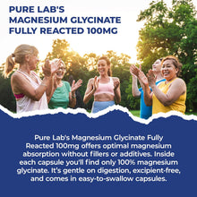 Load image into Gallery viewer, PURE LAB VITAMINS Magnesium Glycinate 100 mg Excipient Free
