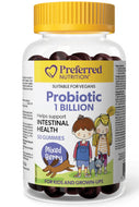 PREFERRED NUTRITION Probiotic Gummies For Kids (1 Billion - Mixed Berry - 50 gummies)