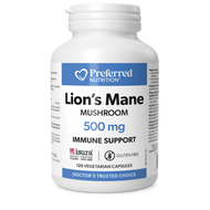 PREFERRED NUTRITION Lion's  Mane 500mg 120 Vegetarian Capsules