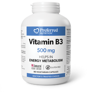 PREFERRED NUTRITION Vitamin B3 500 mg 90 Vegetarian Capsules