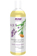 Load image into Gallery viewer, NOW Lavender-Almond Massage Oil (473 ml)
