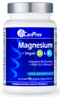 CANPREV Magnesium + Vegan D3 & K2 (90 veg caps)