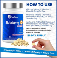 Load image into Gallery viewer, CanPrev Elderberry C Chewable 120 chewable
