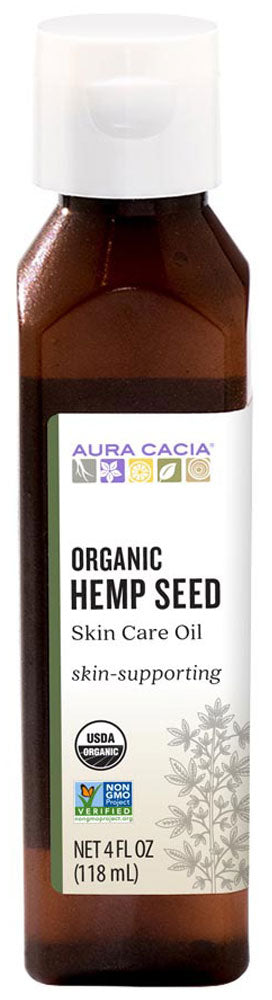 AURA CACIA Organic Hemp Seed Oil  (118 ml)