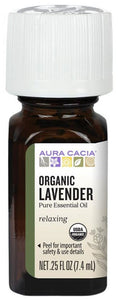 AURA CACIA Lavender Organic Essential Oil  (7.4 ml)