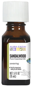 AURA CACIA Sandalwood  (100% Essential Oil - 15 ml)