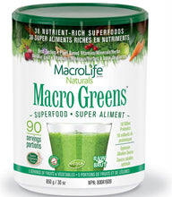 Load image into Gallery viewer, MACROLIFE NATURALS Macro Greens canister 90 SRV
