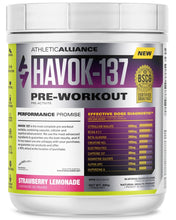 Load image into Gallery viewer, ATHLETIC ALLIANCE HAVOK-137 - Pre Workout (Strawberry Lemonade - 690 gr)
