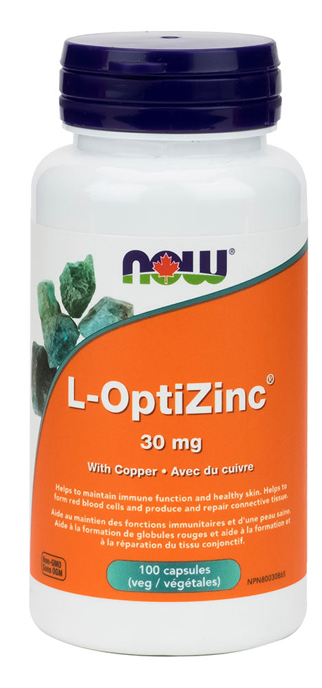 NOW L-OptiZinc (30 mg - 100 veg caps)
