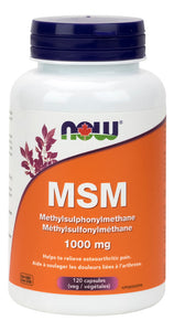 NOW MSM (1,000 mg - 120 veg caps)