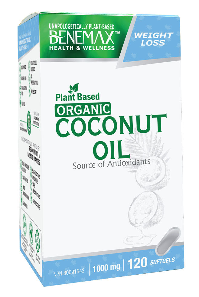 BENEMAX Organic Coconut Oil (120 sgels)