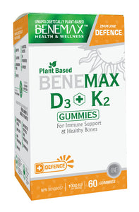 BENEMAX D3+K2 Gummies (Lemon - 60 gummies)
